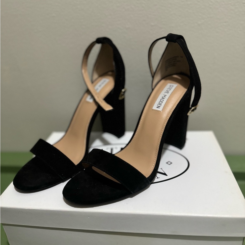 Black Open Toe Heels 
Steve MADDEN 
Size 10